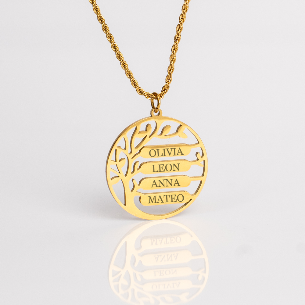 Family Tree Name Necklace