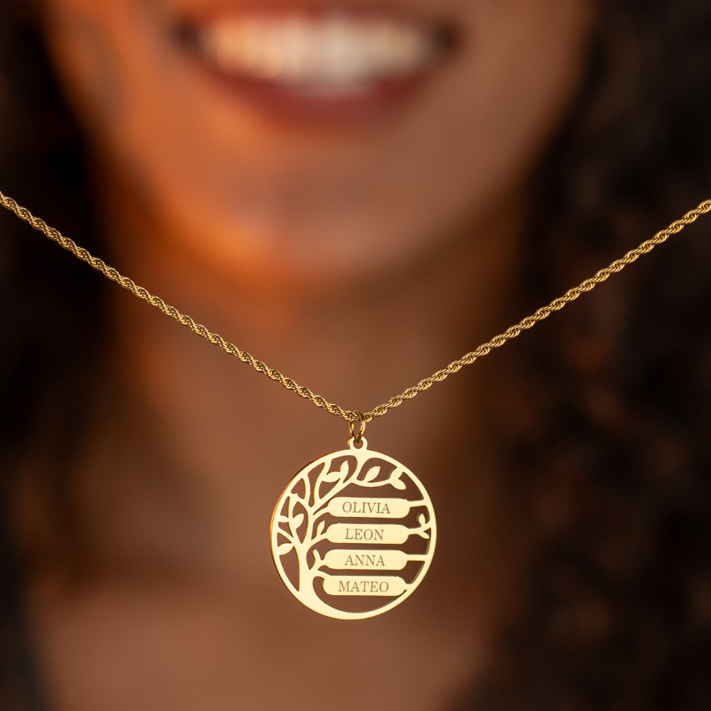 Family Tree Name Necklace