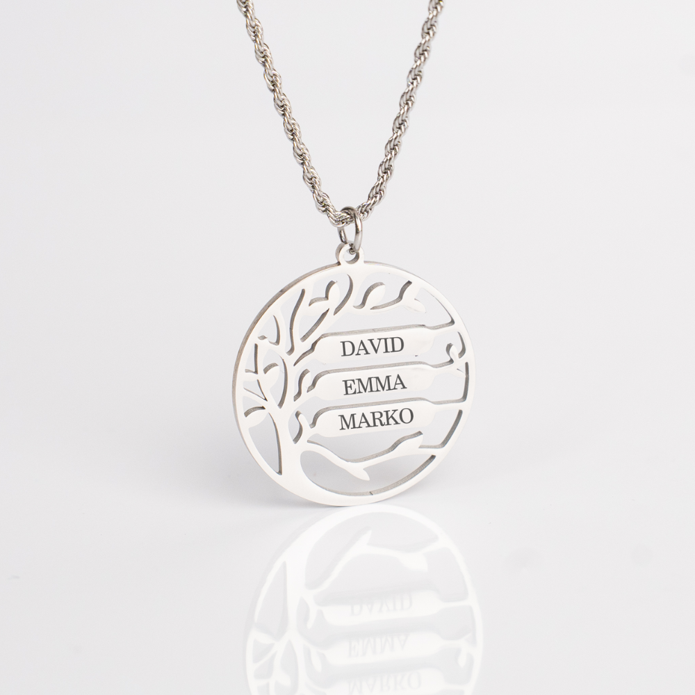Family Tree Name Necklace