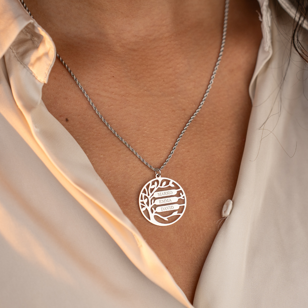 Family Tree Name Necklace